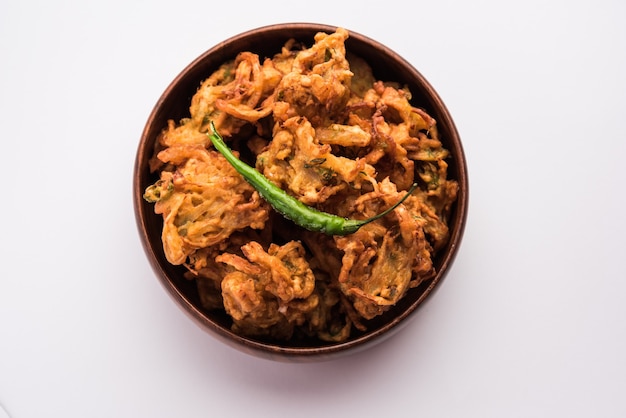 Premium Photo Fried Onion Pakora Or Pyaj Pakoda Also Known As Crispy