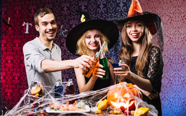 Friends having fun on Halloween Photo | Free Download