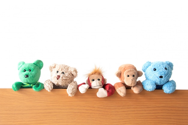 monkeys teddy bears