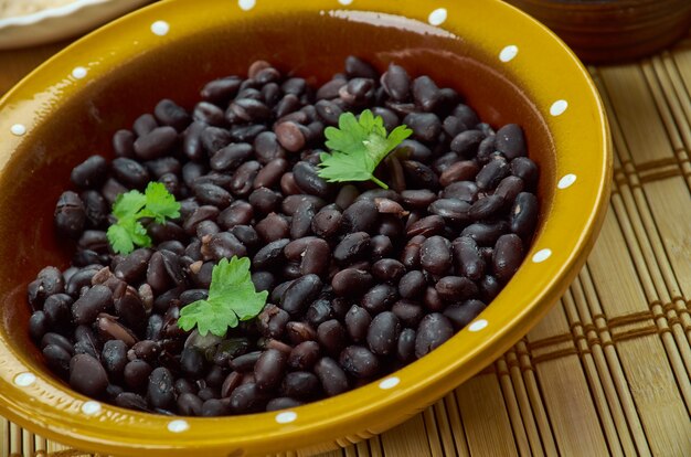 Premium Photo | Frijoles negros, cuban cuisine,popular dish in latin ...