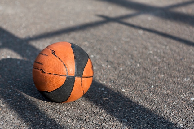 Download Front view basketball on asphalt Photo | Free Download