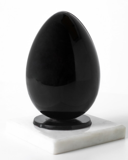 Download Front view black egg on the white floor | Free Photo