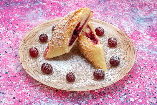 Free Photo | Front view of cherry pastry delicious and sweet sliced ...