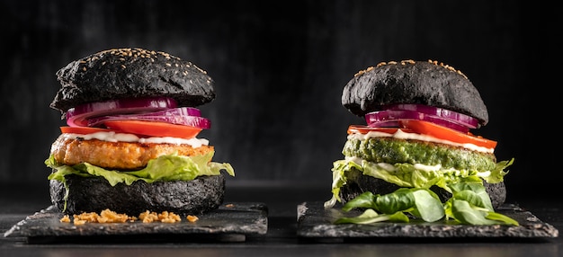 Premium Photo | Front view delicious burger assortment