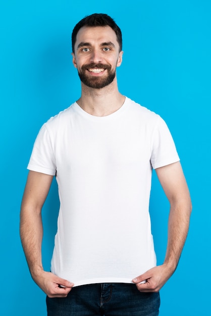 Download Front view of man in simple t-shirt | Free Photo