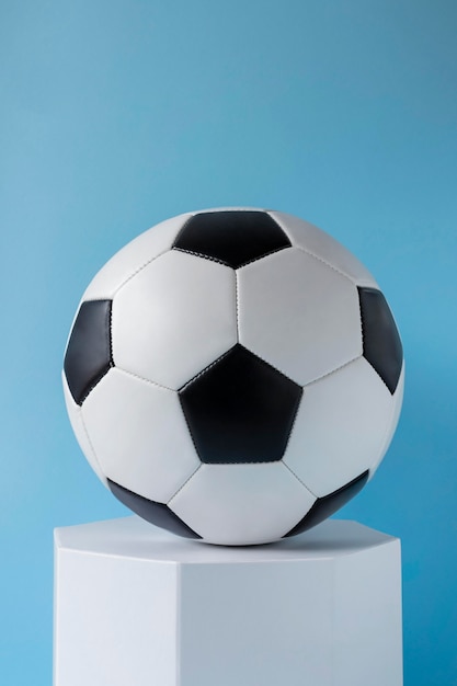 サッカーと六角形の正面図 無料の写真