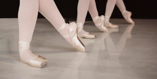 diagonal morfin Omsorg Free Photo | Front view of professional ballerinas rehearsing in pointe  shoes