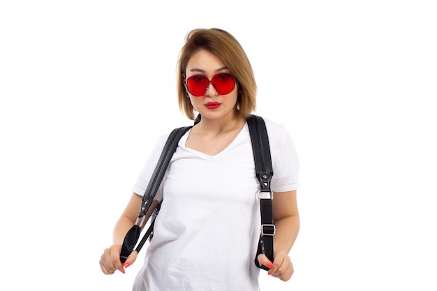 Download Free Free Photo A Front View Young Lady In White T Shirt Red Use our free logo maker to create a logo and build your brand. Put your logo on business cards, promotional products, or your website for brand visibility.