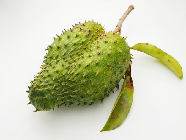 Premium Photo Fruit Guanabana Soursop On White Background