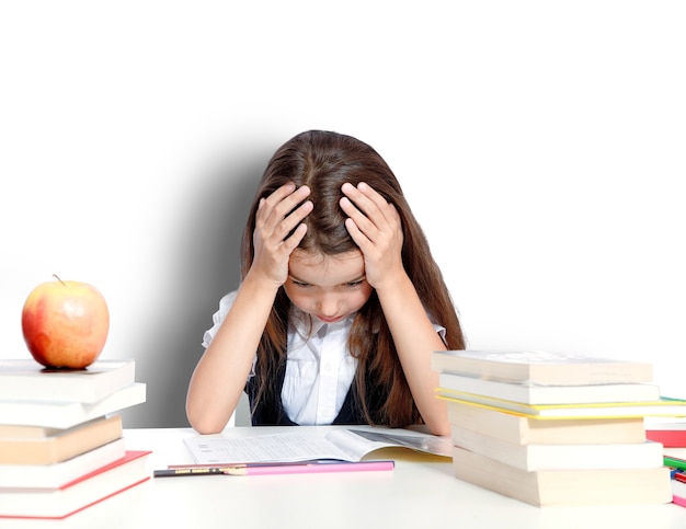 Premium Photo | Frustrated and unhappy teen girl at school.