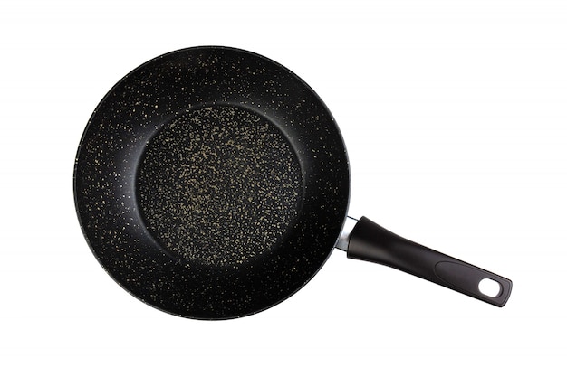 Premium Photo Frying Pan Isolated Top View