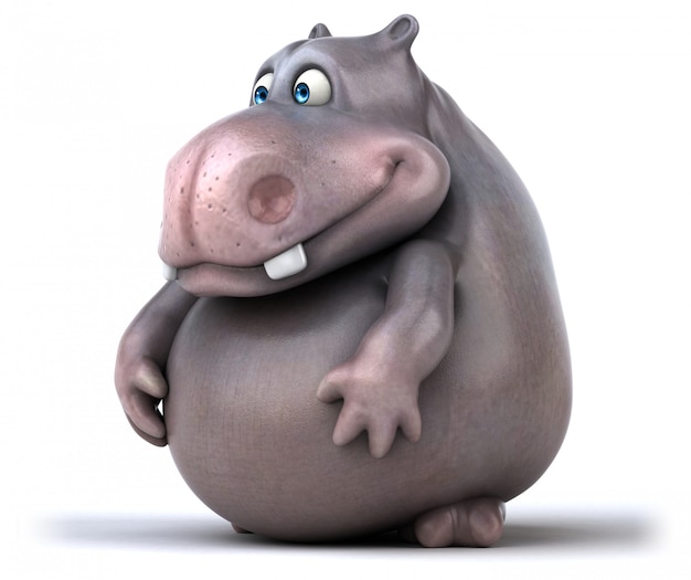 Premium Photo | Fun hippo animation