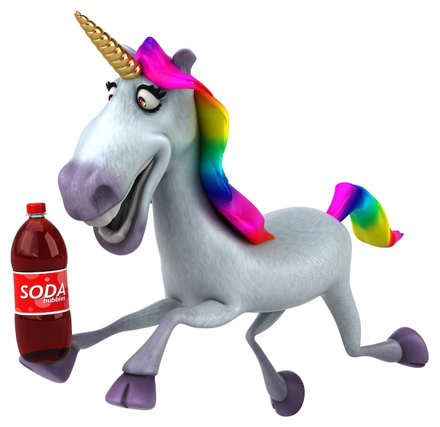 Fun unicorn animation | Premium Photo