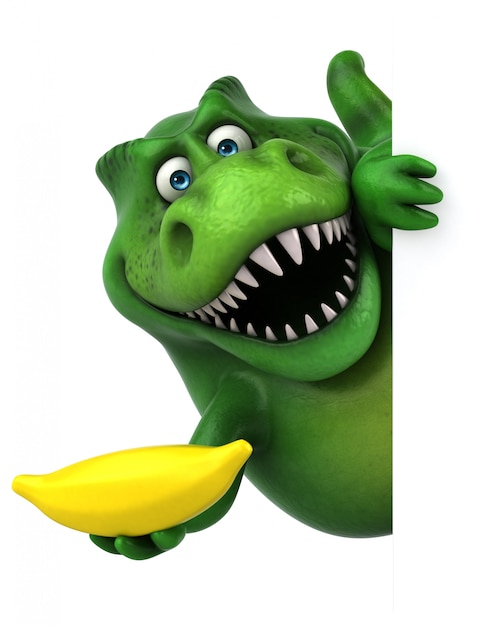 dinosaur with banana head