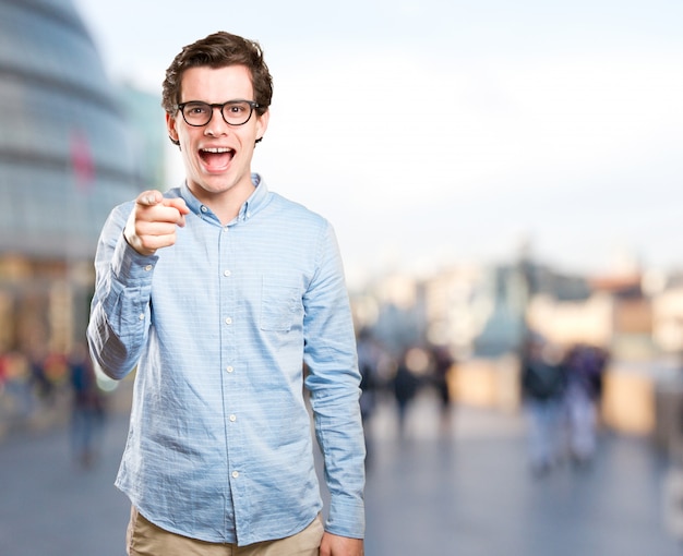 Premium Photo Funny young man joking