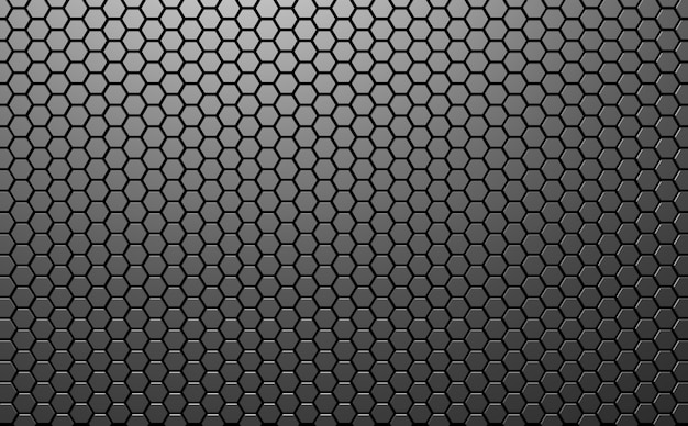 未来技術六角形の抽象的な背景ハニカムモザイクイラスト灰色の3dイラスト背景 プレミアム写真