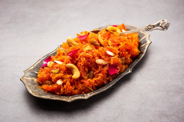 Premium Photo Gajar Halwa Also Known As Gajorer Halua Gajrela