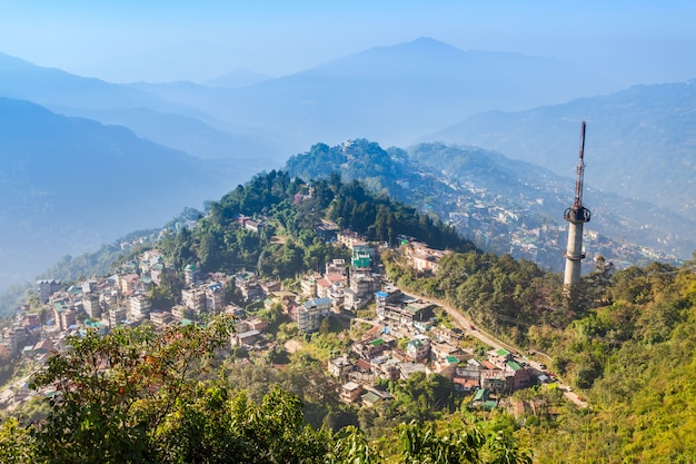 Premium Photo | Gangtok aerial view