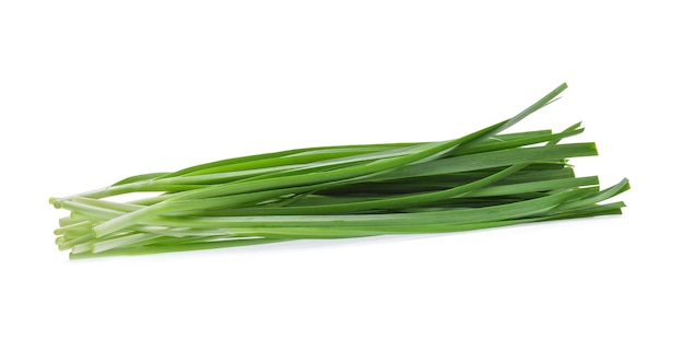 Premium Photo | Garlic chives isolated on white background