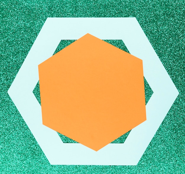 Free Photo | Geometric shapes on green background