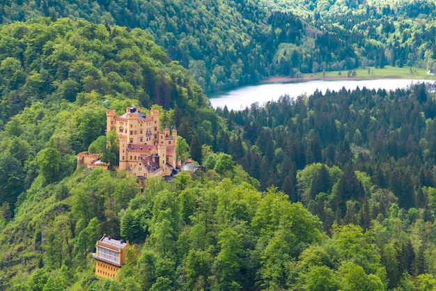 German castle in the forest, germany | Premium Photo