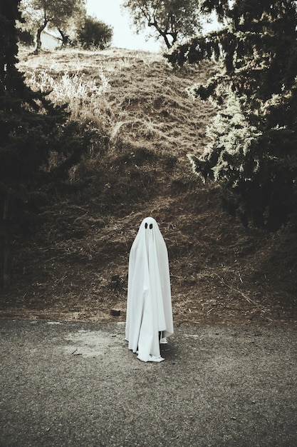 Ghost standing on route Free Photo