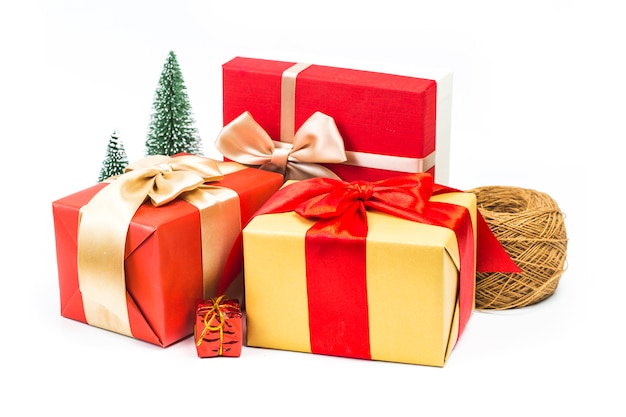 Premium Photo | Gift boxes on background