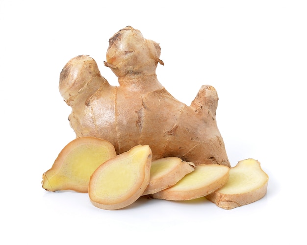 Premium Photo | Ginger on white isolated