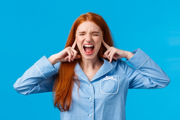 Premium Photo | Girl having mental breakdown cant sleep in such noisy place