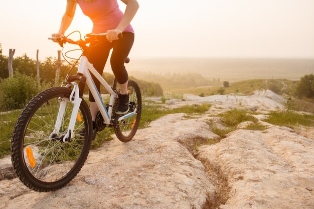 girl on mountain bike