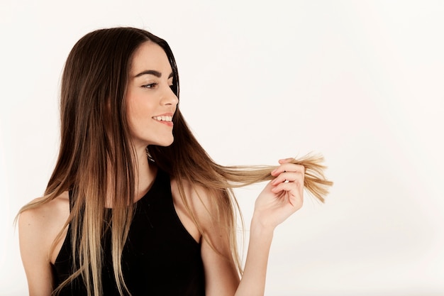 Girl proud of her hair Free Photo