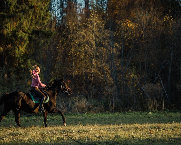 Free Photo | Girl ride a horse