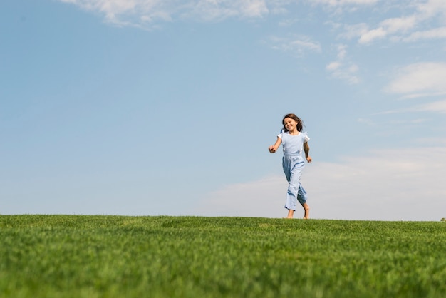 running barefoot on grass