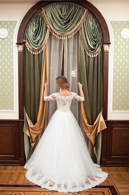 girl opening the dress