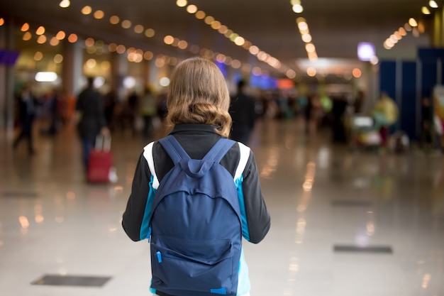 girl in backpack