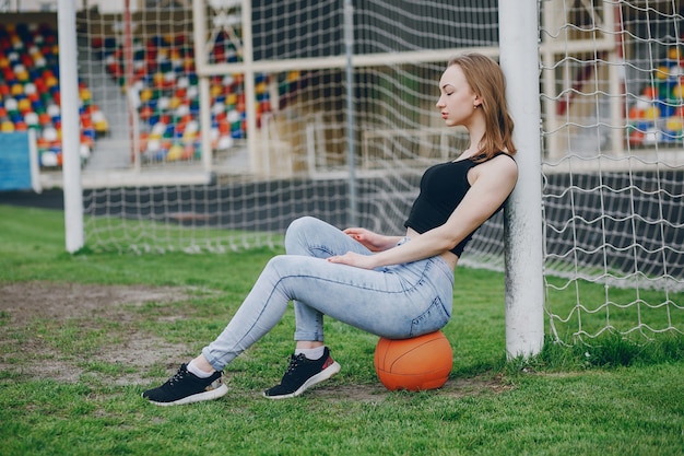 Free Photo | Girl with a ball