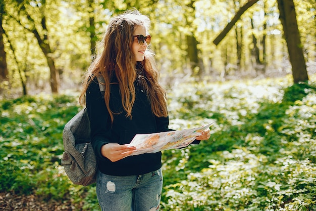 Free Photo | Girl with a map