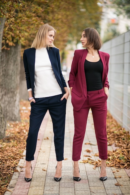 Free Photo | Girls in a suit