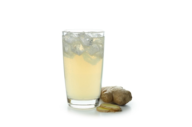 Premium Photo Glass Of Ginger Beer Isolated On White 5211