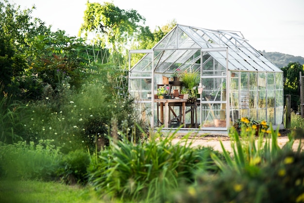 Free Photo | Glass greenhouse