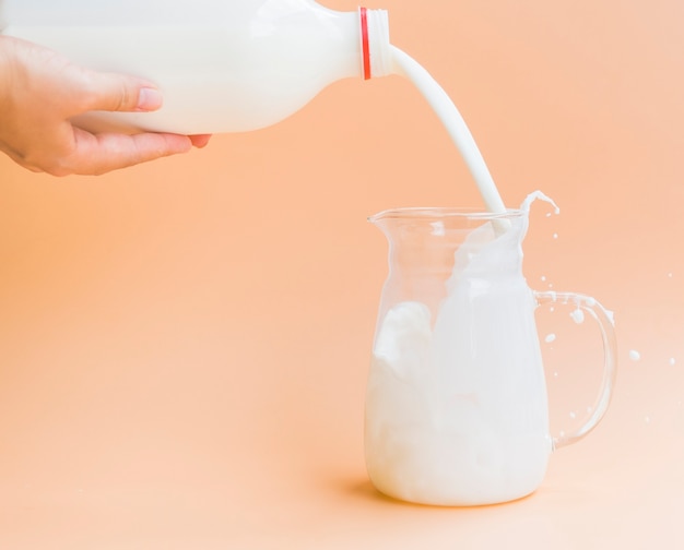 Glass jar full of milk Photo | Free Download