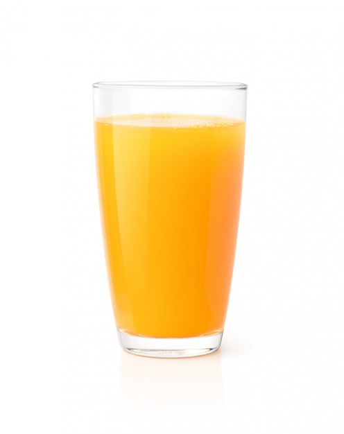 Premium Photo | Glass of orange juice isolate on white background