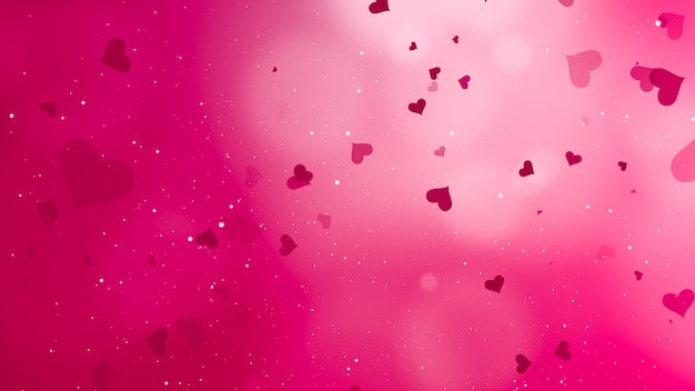 Premium Photo | Glittering heart shape floating. valentines day ...