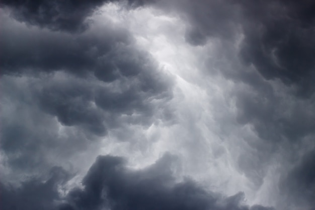 Premium Photo | Gloomy gray clouds on the eve of a thunderstorm.