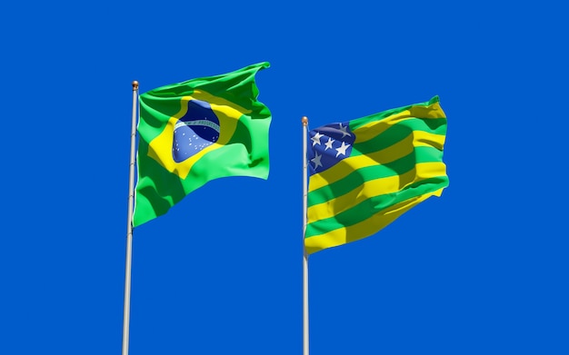 Premium Photo Goias Brazil State Flag 3d Artwork