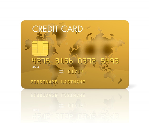 Premium Photo | Gold credit card