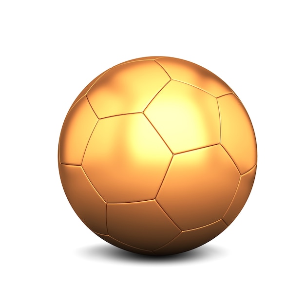 Premium Photo | Gold football isolated