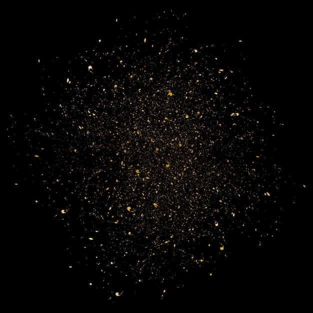 Premium Photo | Gold glitter texture isolated on black background