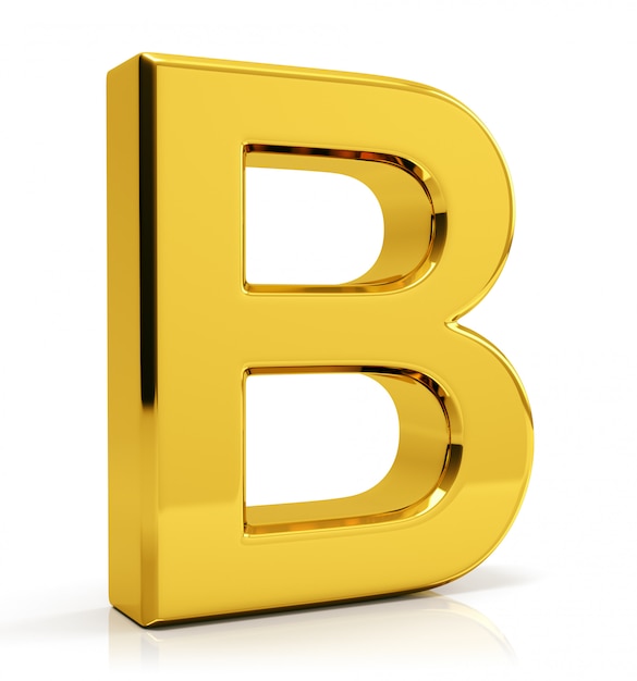 Premium Photo | Gold Letter B