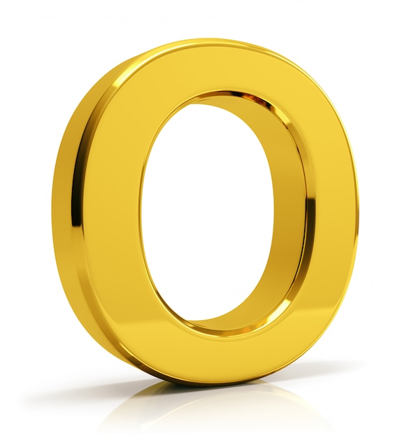 Premium Photo | Gold letter o